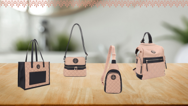 Four various bags and purses