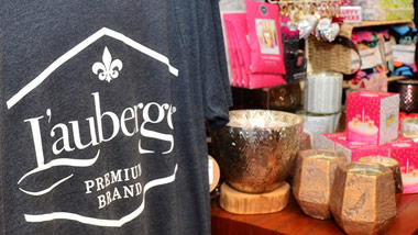 tshirt and items for sale at the Sundries shop at L'Auberge Baton Rouge