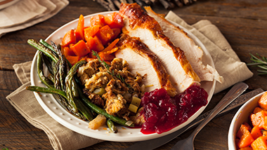 thanksgiving plated meal